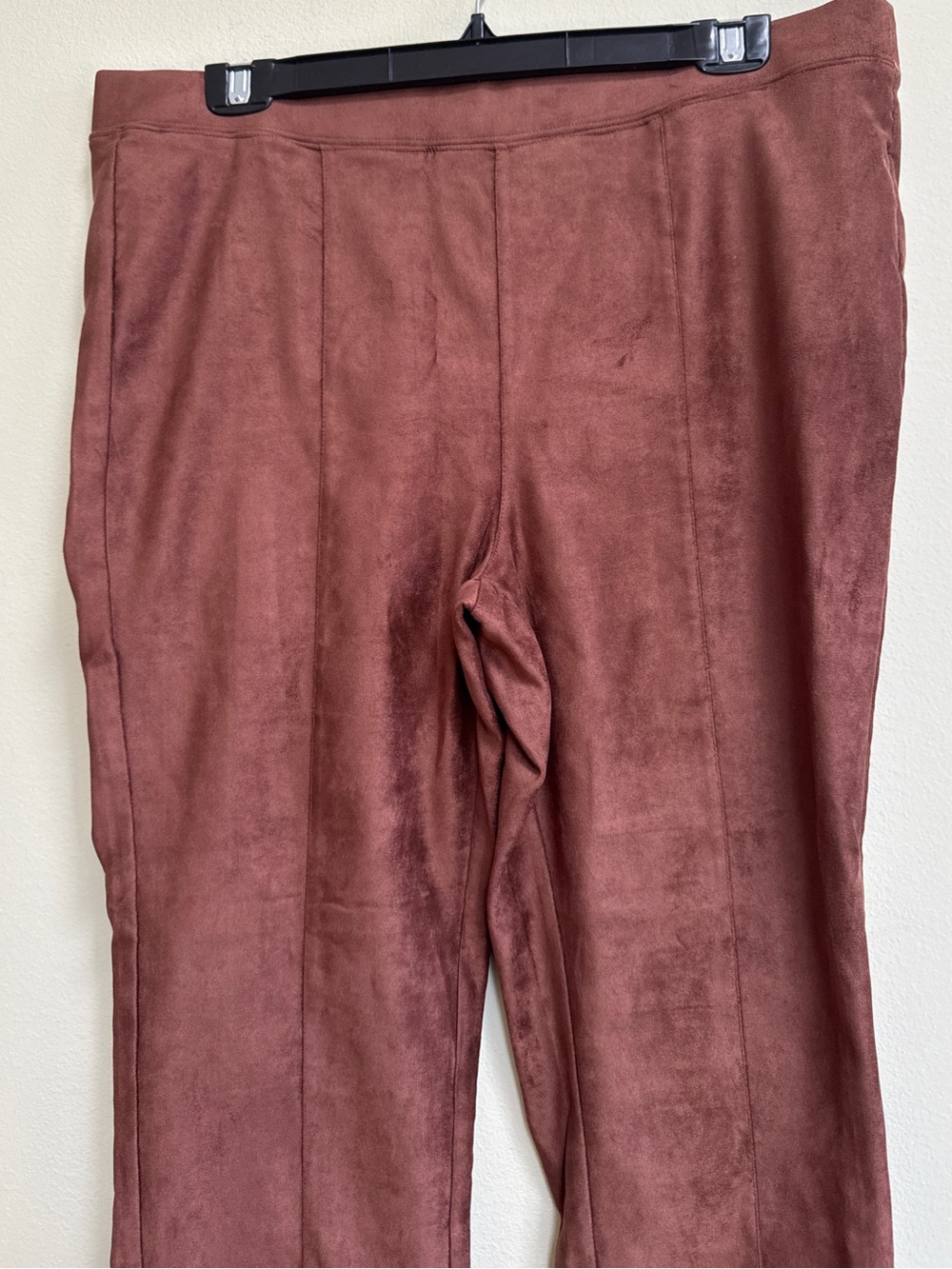 Suede Pull On Slim Bootcut Pants - Picture 3 of 8